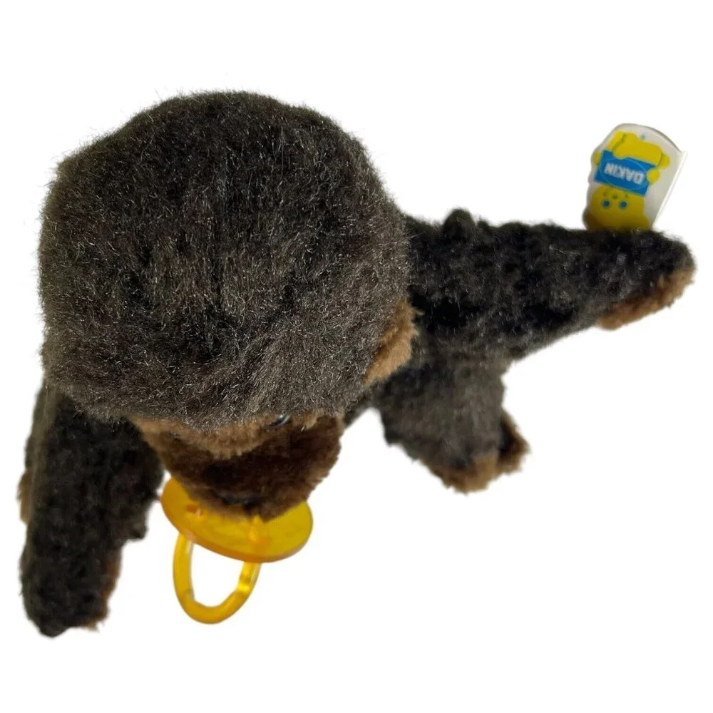 1983 Dakin Nature Babies Goo Goo Gorilla Plush Baby Monkey Pacifier Stuffed